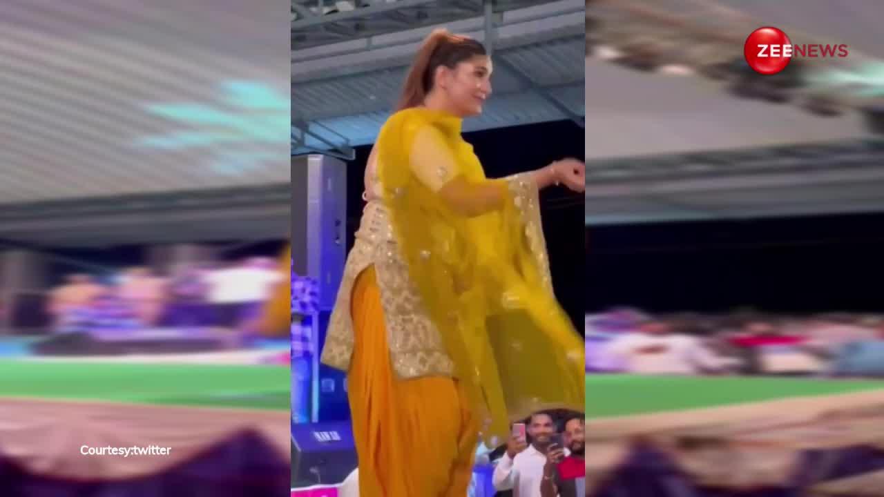 सपना चौधरी का बिल्कुल बदल गया है अंदाज, 'चटक-मटक' पर राजस्थान में डांस कर माहौल किया रंगीन