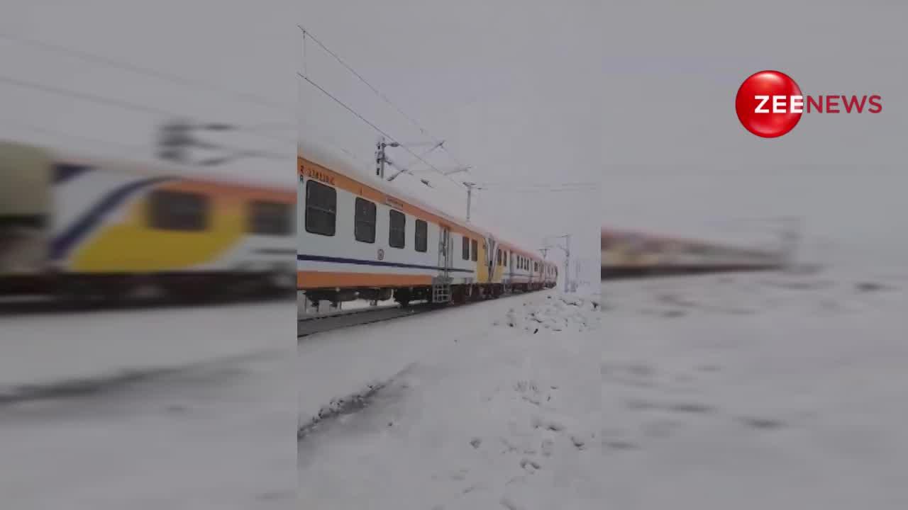 कश्मीर में अब छुक-छुक नहीं...इलेक्ट्रिक ट्रैक पर सरपट दौड़ रही ट्रेन, देखें ये नजारा
