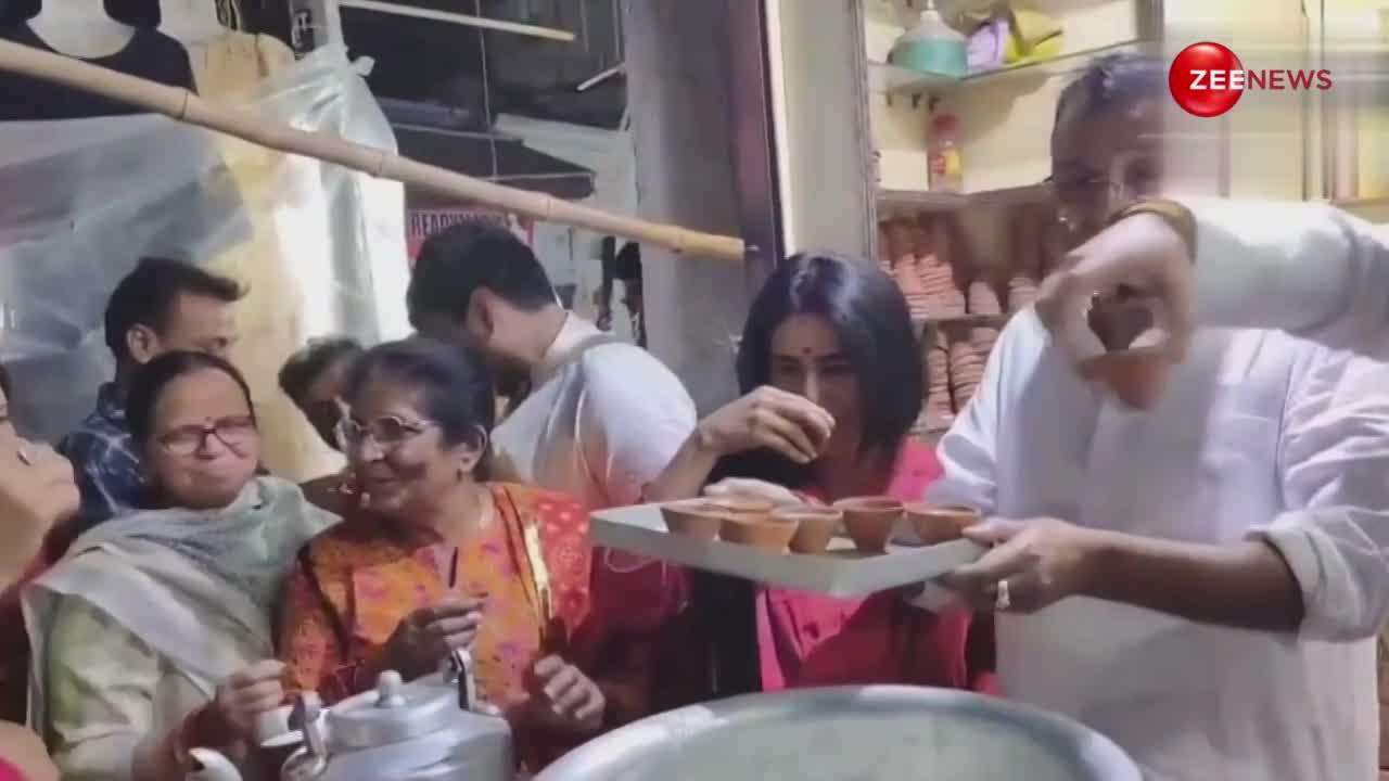 WATCH: BJP सांसद निशिकांत दुबे टपरी पर लोगों को चाय पिलाते हुए आए नजर, वीडियो हुआ वायरल