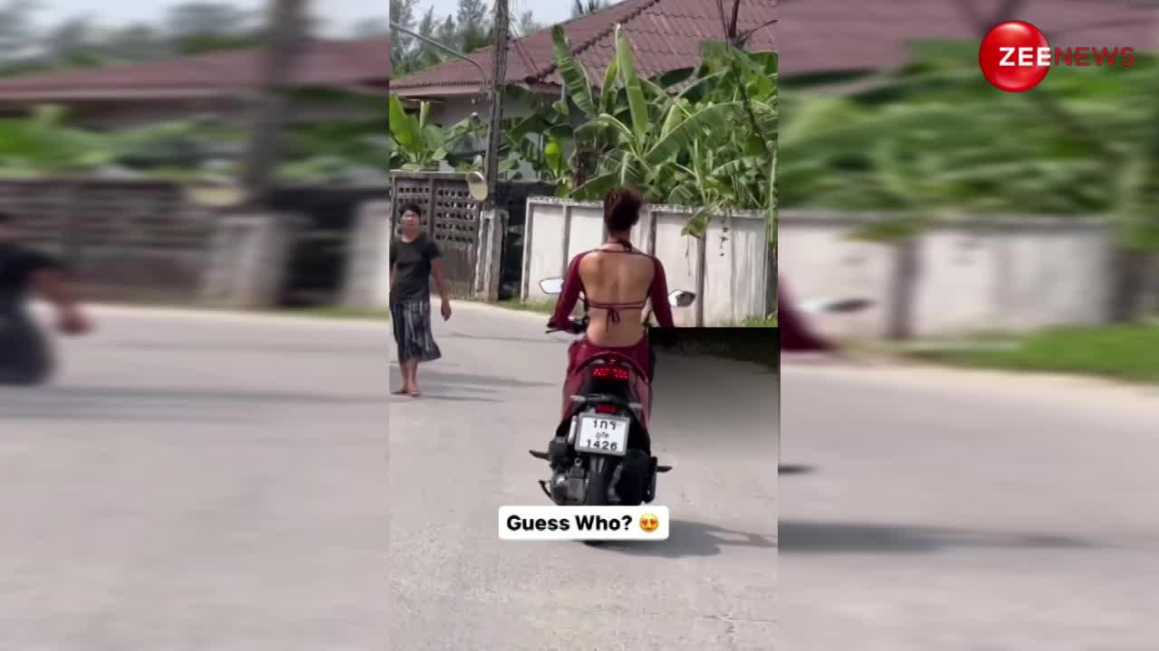 थाइलैंड की सड़कों पर स्कूटी दौड़ाते दिखीं Disha Patani, वीडियो देख पहचान पाना हुआ मुश्किल