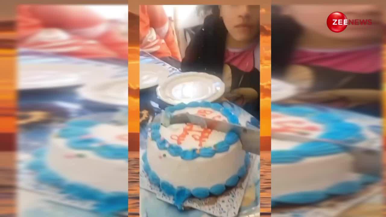 इस केक को देख चक्कर खा जाएंगे आप! काटने के लिए चाकू तो छोड़िए, हथोड़ी का भी निकल गया दम