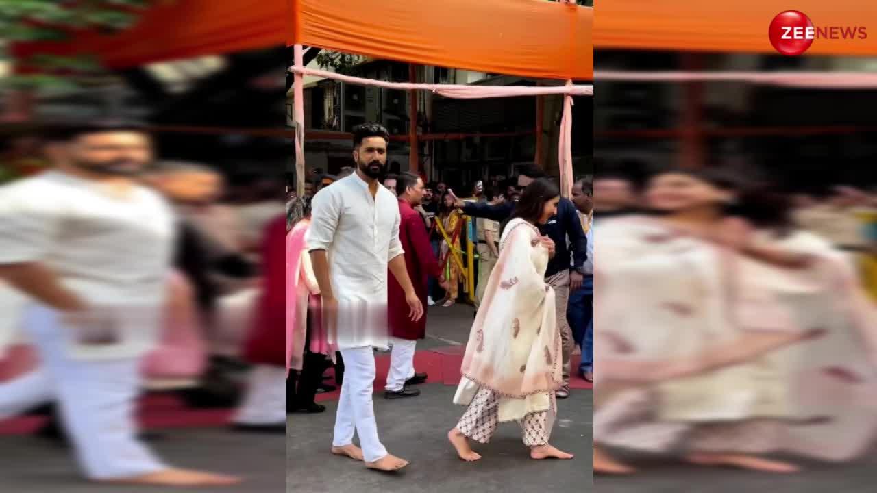 Sara Ali Khan-Vicky Kaushal सिद्धिविनायक मंदिर दर्शन करने पहुंचे तो लोगों को हुई कैटरीना की टेंशन; बोले- इनकी शादीशुदा जिंदगी...