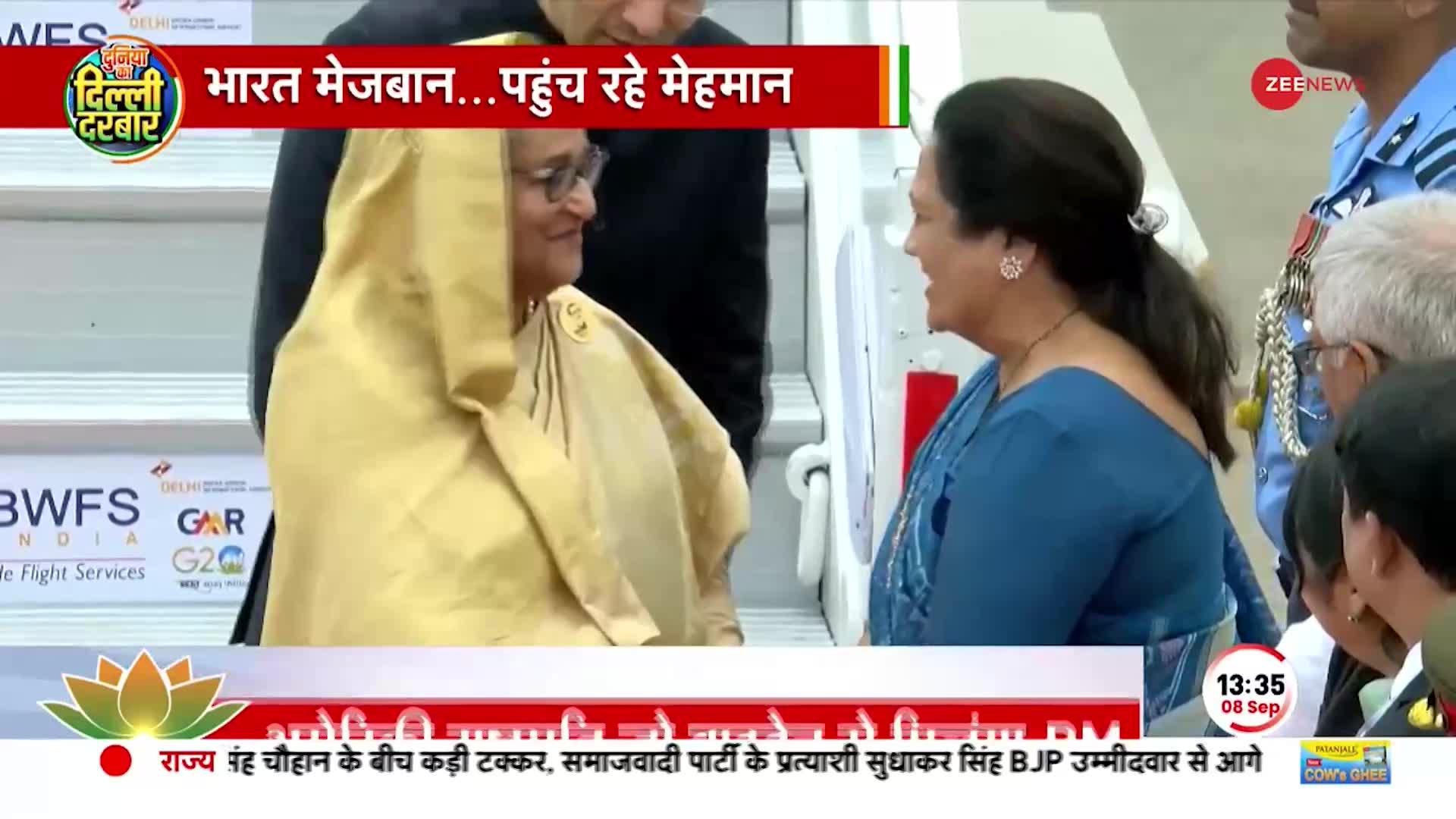शेख हसीना भारत पहुंचीं: दिल्ली एयरपोर्ट पर पहुंची Bangladesh की PM