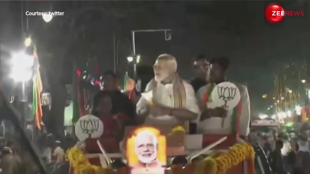 Tamil Nadu: चेन्नई में PM मोदी के रोड शो में शामिल हुए हजारों लोग, सामने आया वीडियो