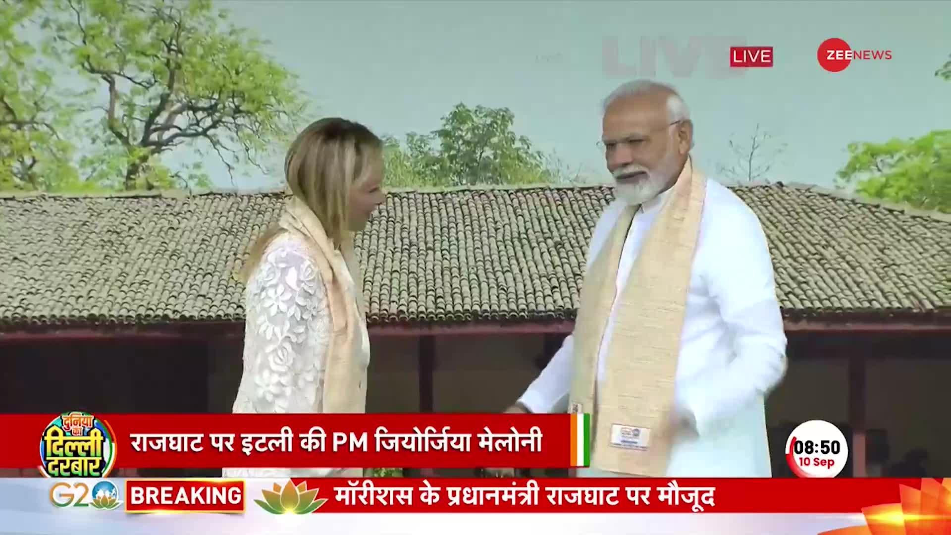 Rajghat पर पहुंचीं थी PM Giorgia Meloni फिर जो किया...