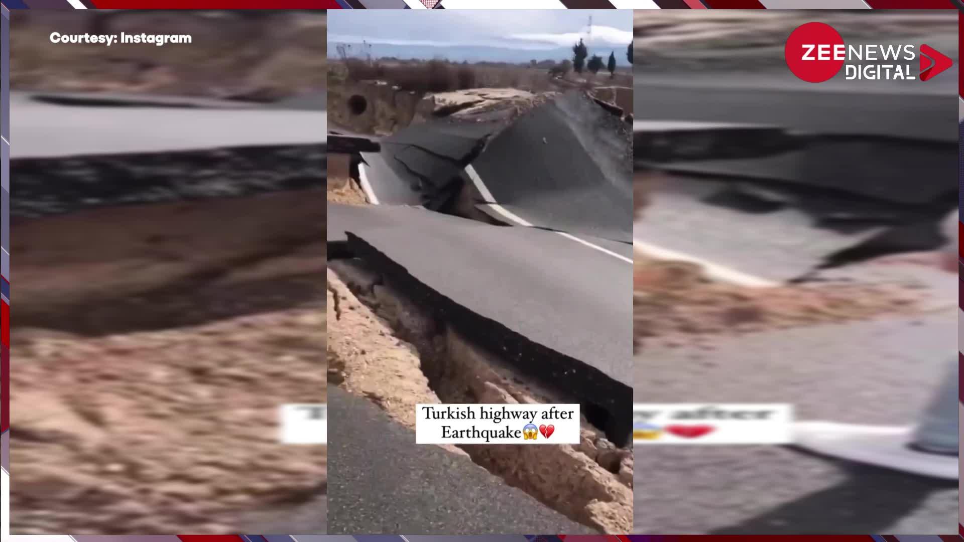 Turkey में विनाशकारी भूकंप के बाद ऐसा हुआ Highway का हाल, बर्बादी देख लोगों ने मांगी सलामती की दुआ...