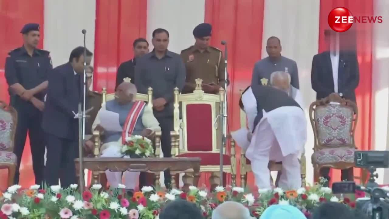 हरियाणा में चंद घंटे में ही बदल गई सत्ता, CM नायब सैनी की ताजपोशी का देखें Video