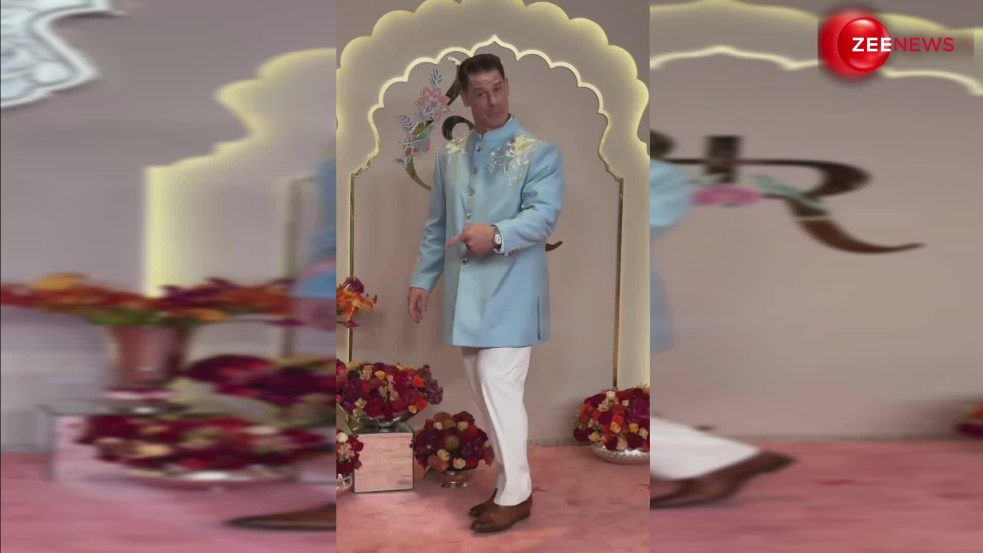 अनंत-राधिका की शादी में John Cena का देसी लुक, इंडियन आउटफिट पहन फैंस को बनाया दीवाना