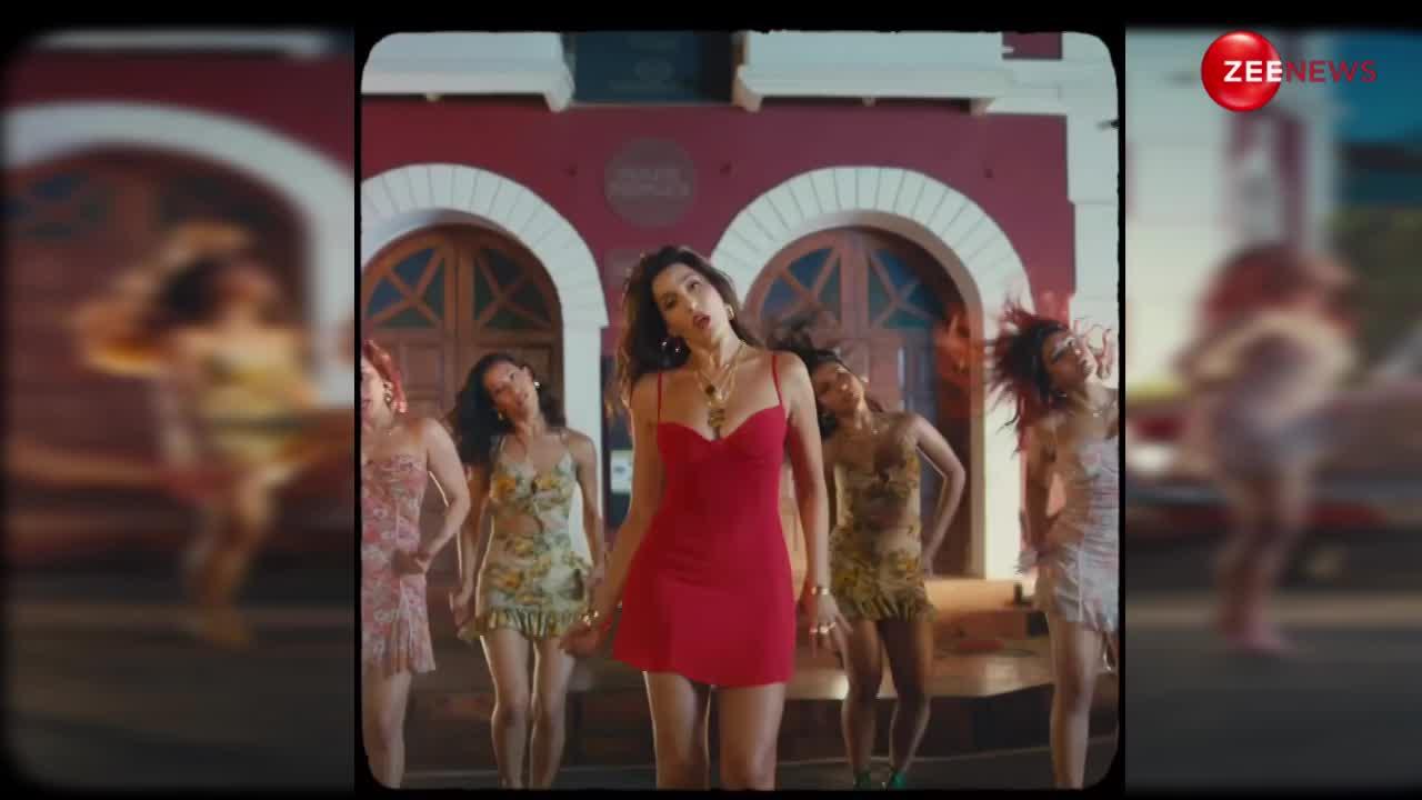 Nora Fatehi ने सेक्सी रेड ड्रेस में किया हॉट डांस, स्टेप्स देख दीवाने बने फैंस