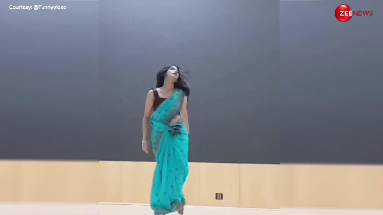 College Girl Dance: 'शरारा शरारा' गाने पर लड़की ने साड़ी पहन कॉलेज में दिखाई सेक्सी अदाएं, देख लड़कों के दिल में बज गई घंटियां