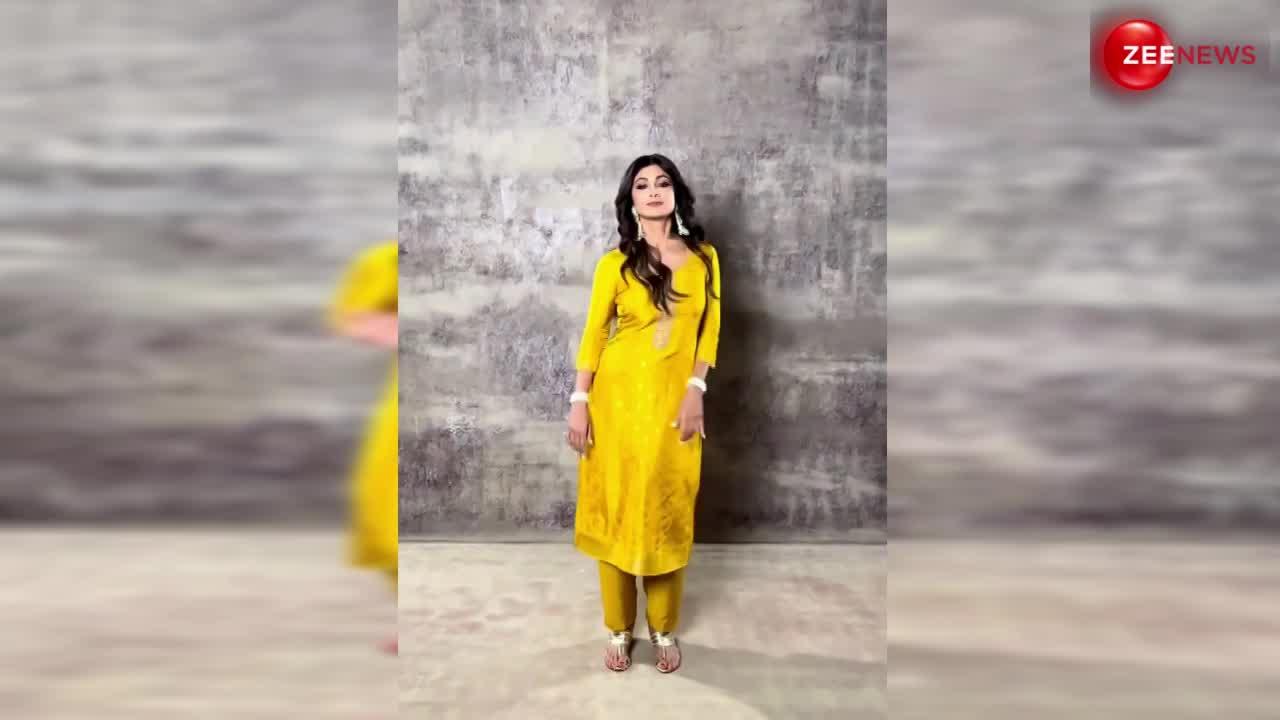 पीला सूट पहन Shilpa Shetty ने लगाया ठुमका, वीडियो देख लोगों के भी थिरके पैर