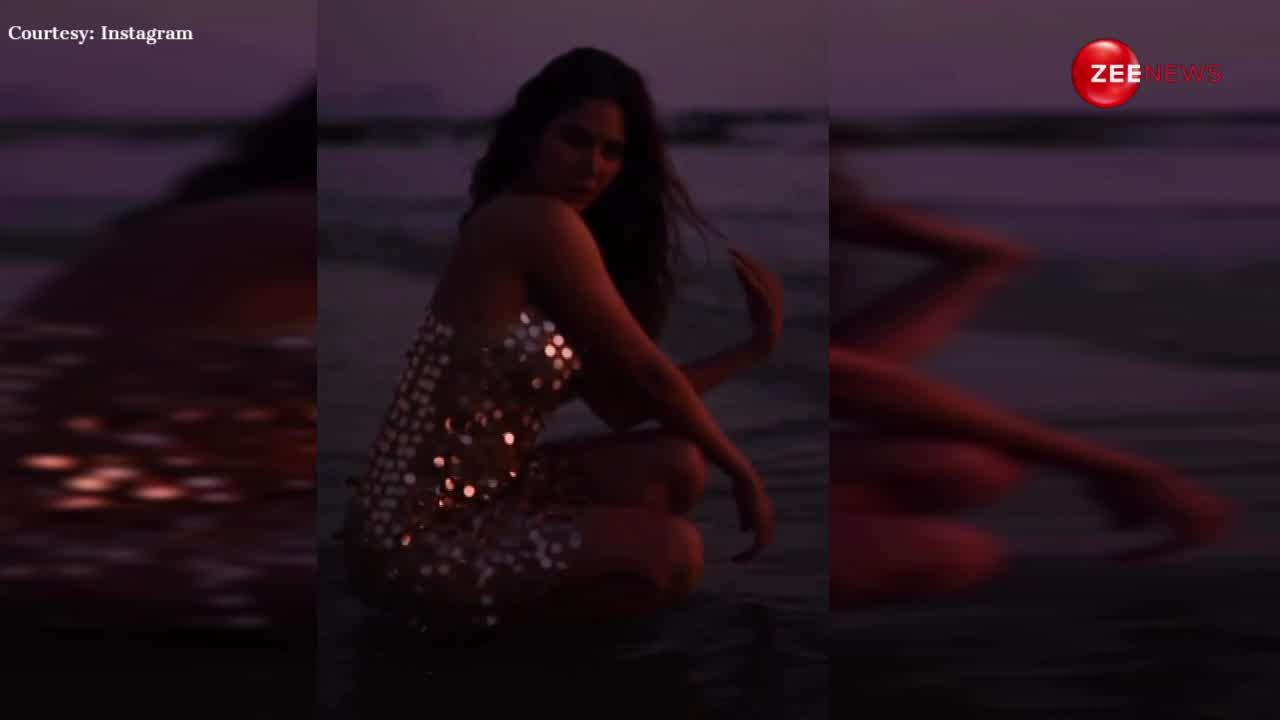 समुद्र किनारे चमचमाती ड्रेस में नजर आईं Sonam Bajwa, देखें वीडियो