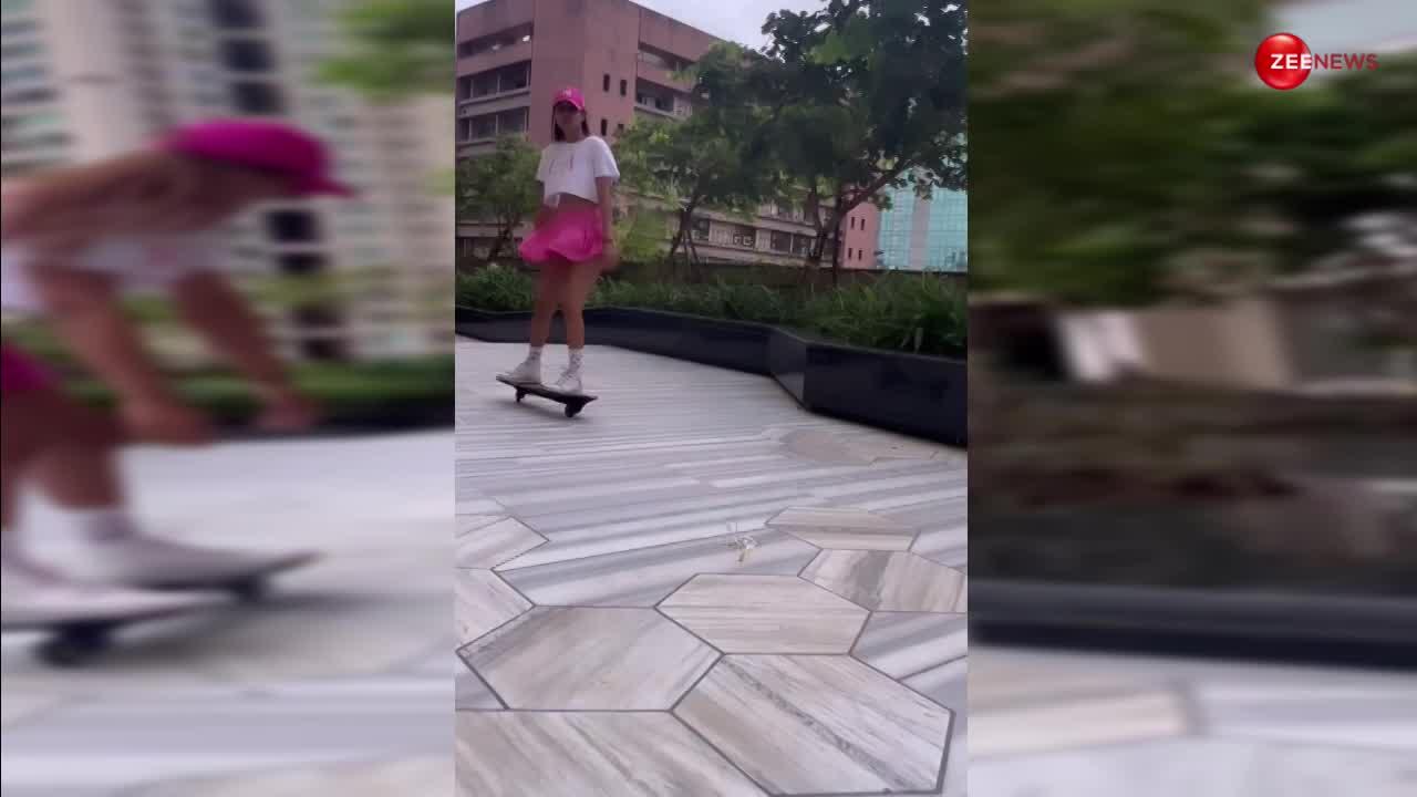Nia Sharma पिंक स्कर्ट में स्केटिंग  करते आईं नजर, लोगों ने बोल दी ये बात