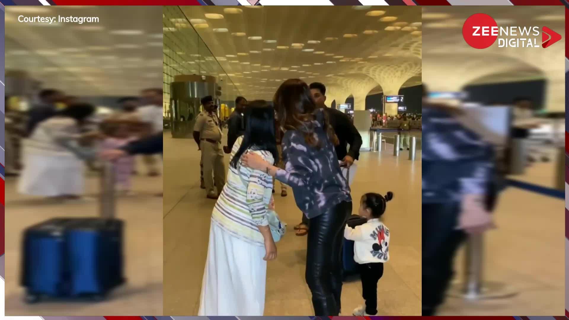 बेहद क्यूट है Shilpa Shetty की बेटी समीशा, एयरपोर्ट पर आईं एक्ट्रेस के साथ नजर