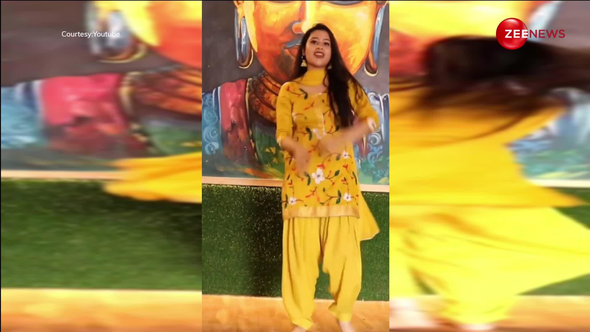 Sapna Choudhary के गाने पर लड़की ने किया पीले सूट में डांस, मचाया बवाल