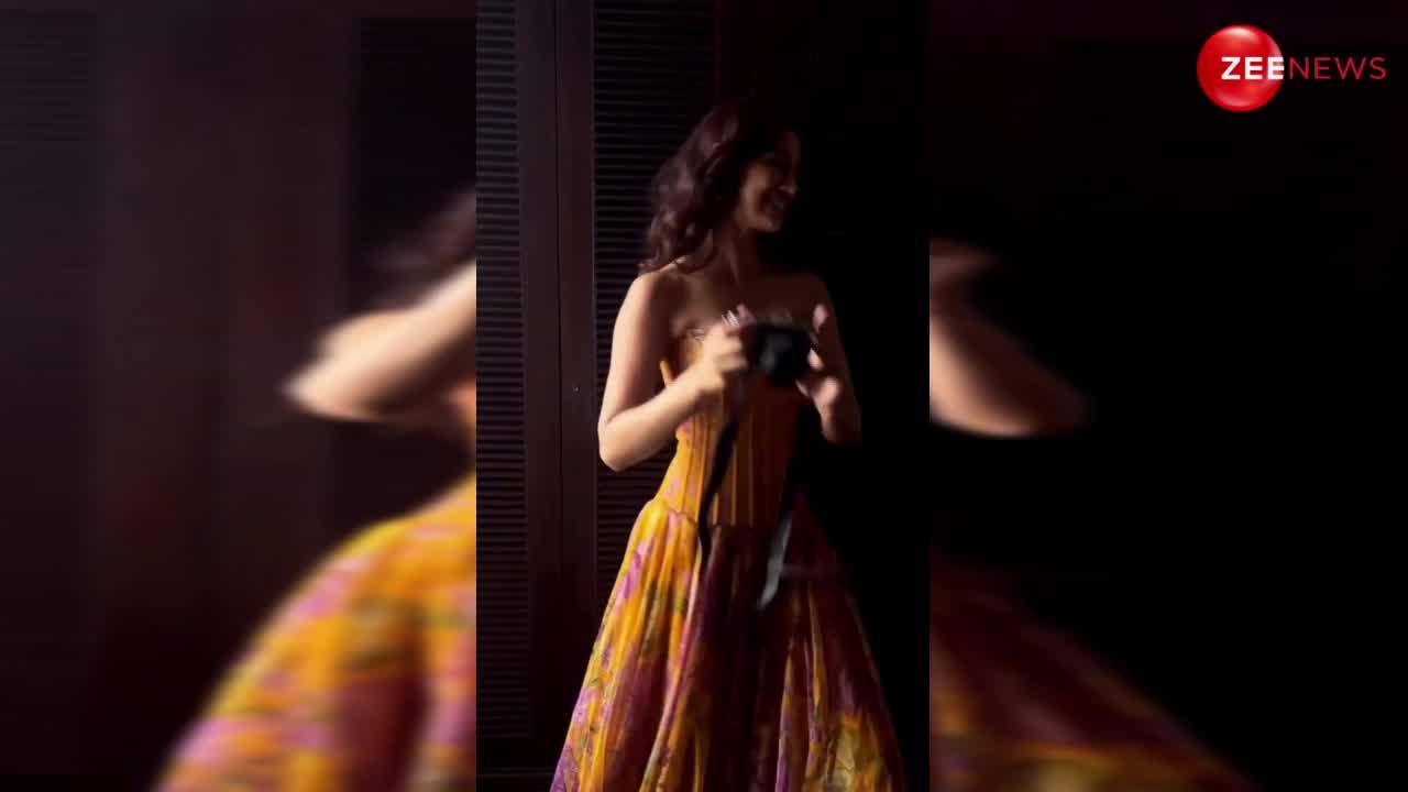 कॉर्सेट टॉप और स्कर्ट में मासूमियत के साथ कैमरे पर ठिठोली करती दिखीं Disha Patani, वायरल हुआ वीडियो