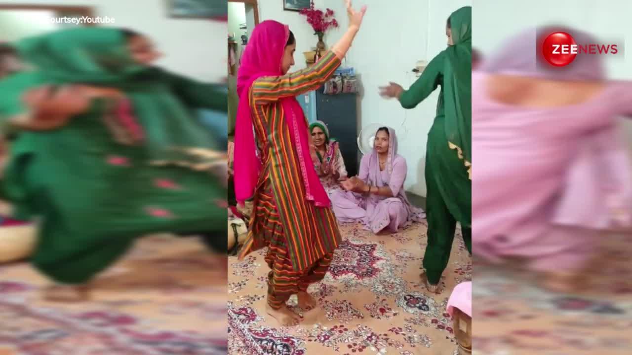 हरियाणवी गाने पर देहाती डांस करती महिला ने अच्छे-अच्छों के छक्के छुड़ा दिए