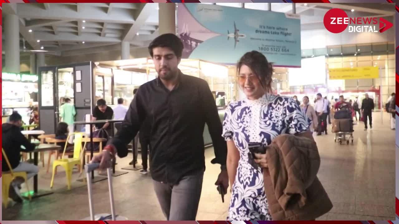 बेहद ग्लैमरस अंदाज में अपने फ्रेंड के साथ एयरपोर्ट पहुंचीं Anjali Arora, छोटे कपड़े पहन फलॉन्ट किया बोल्ड अंदाज