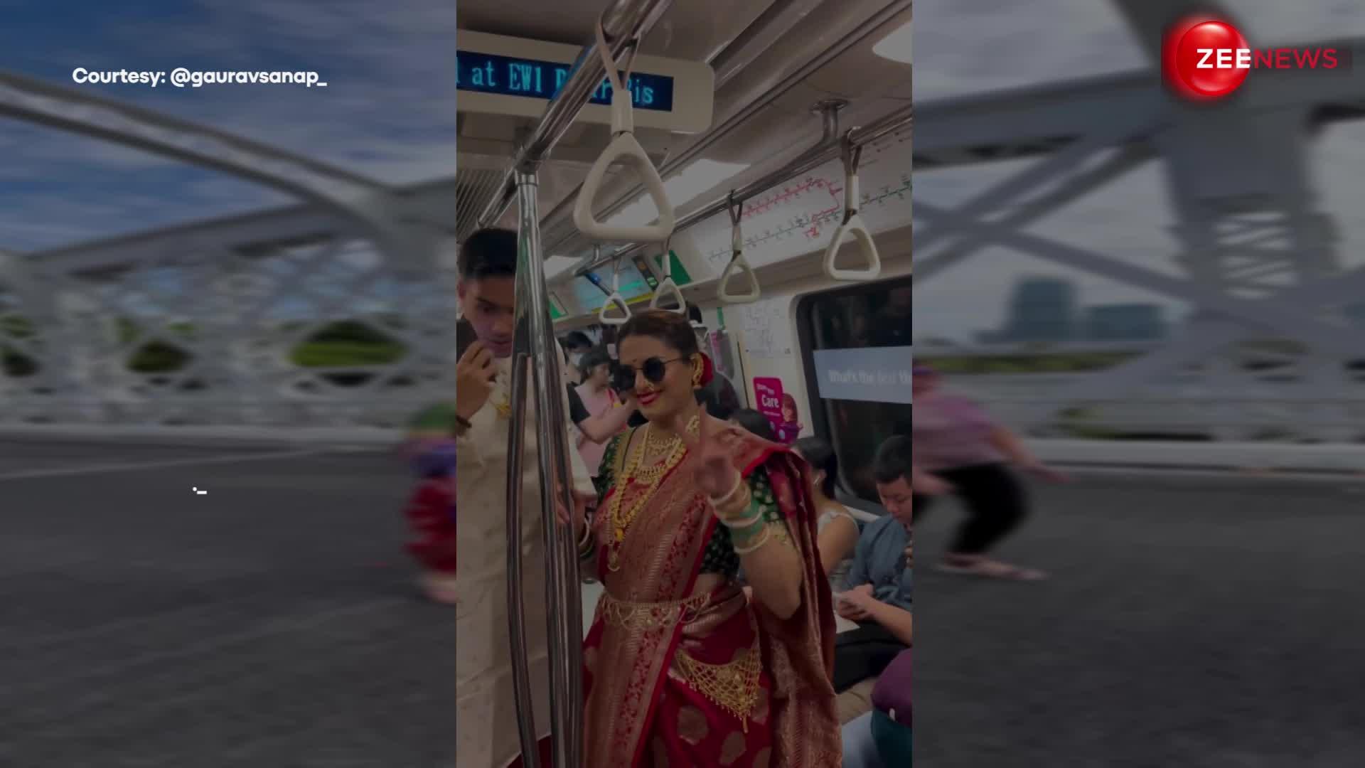 सिंगापुर की गलियों में मराठी साड़ी पहन घूम रही थी लड़की, इंडियन आउटफिट में देख सेल्फी लेने पहुंच गए लोग