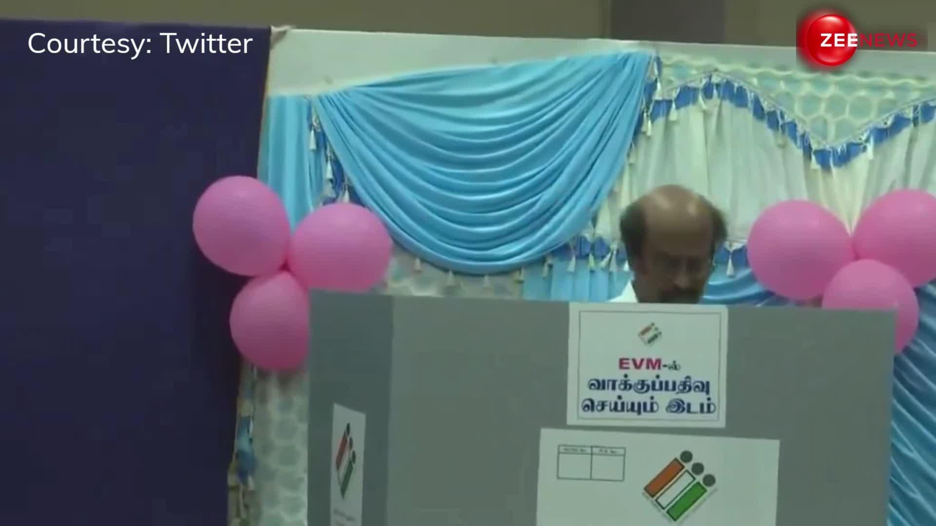 Lok Sabha Election 2024: साउथ के सुपरस्टार Rajinikanth ने चेन्नई में डाला वोट, सामने आया वीडियो