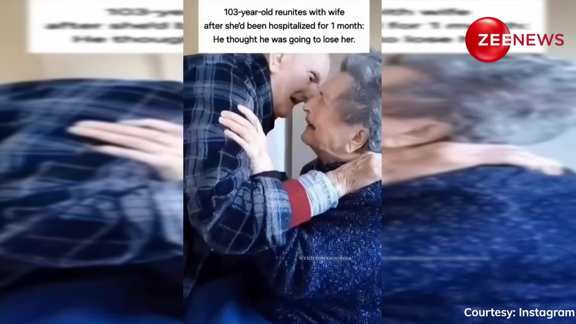 क्या हुआ जब अपनी बिम्मर पत्नी से 1 महीने बाद मिलने पहुंचे 103 साल के दादा जी? इमोशनल कर देगा ये वीडियो